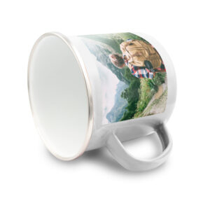 Emaillierter Becher 360 ml mit individuellem Branding